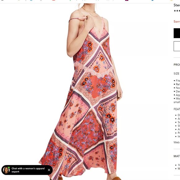 Free people Stevie Scarf Print Maxi Dress   XS - Picture 2 of 16